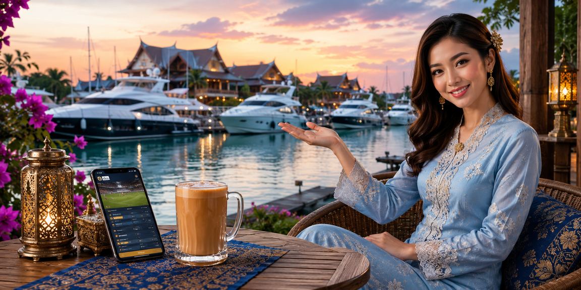 Pengguna wanita Malaysia mengakses platform kangtoto melalui telefon di Terengganu